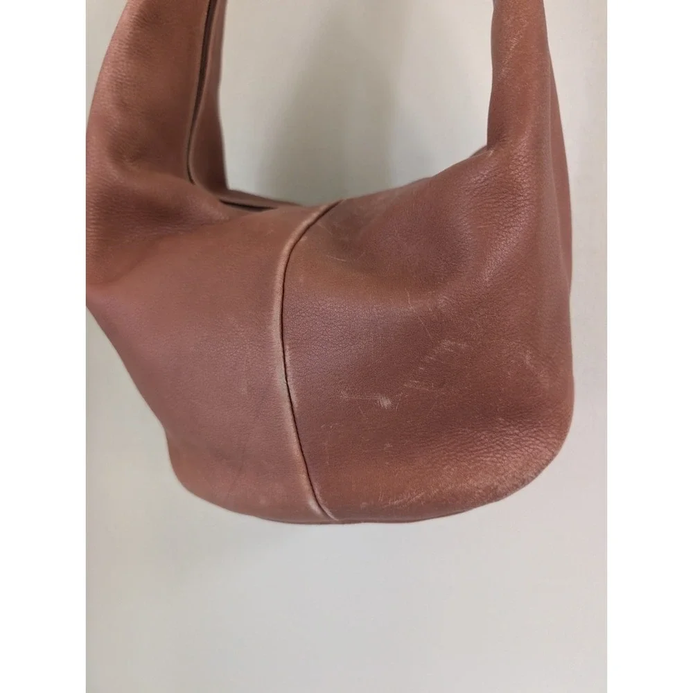 Vintage Furla Leather Bag 90s Y2K Hobo Minimalist Bucket Slouch Shoulder Purse